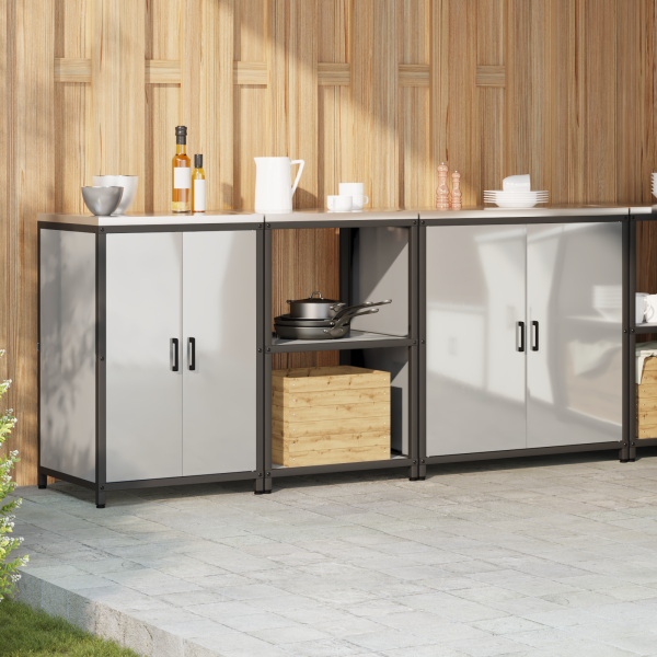 Conjunto de Almacenamiento para Cocina 3 pcs Plateado M 4