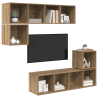 Conjunto de mueble de TV 4 pcs Roble artisan 37 x 37 x 142.5 cm 3