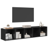 Juego de muebles de TV 2 pcs Roble negro 37 x 37 x 142.5 cm 3