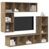 Conjunto de mueble de TV con almacenamiento 4 pcs Roble artisan 3
