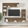 Conjunto de mueble de TV con almacenamiento 4 pcs Roble artisan 4