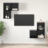 Juego de muebles de TV 4 pcs Roble negro 37 x 37 x 72 cm 1