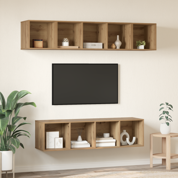 Conjunto de mueble de TV 4 pcs Roble artisan 37 x 37 x 142.5 cm M 4