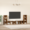 Gabinete de TV 4 pcs Madera envejecida 37 x 35 x 107.5 cm 4