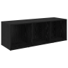 Gabinete de TV con estante 4 pcs Roble negro 37 x 35 x 107.5 cm 5