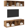 Conjunto de mueble de TV 2 pcs Madera antigua 3