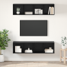 Conjunto de mueble de TV 2 pcs Roble negro 37 x 37 x 142.5 cm 1