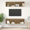Mueble de TV de Pared 4 pcs Roble artisan 37 x 37 x 72 cm 1