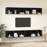 Mueble de TV de Pared 4 pcs Roble negro 37 x 37 x 107.5 cm 4