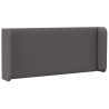 Orejas de Cabecera 2 pcs Gris 40 x 16 x 5 cm Cuero sintético 3