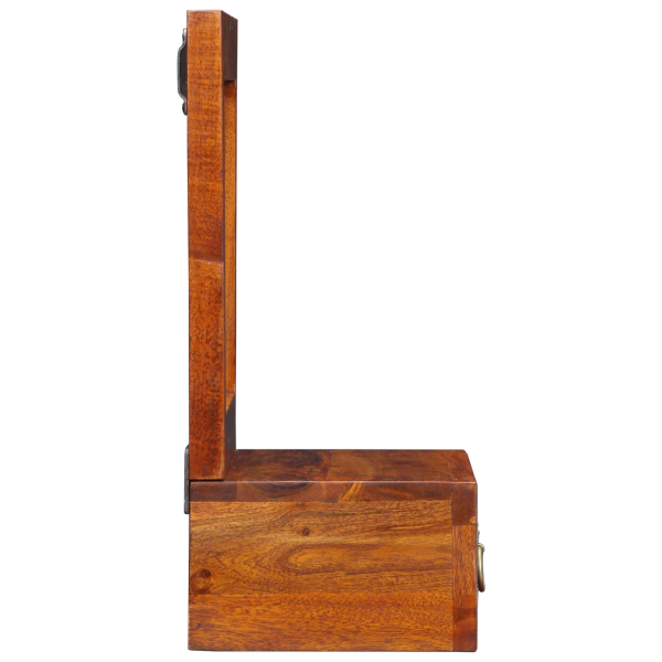 Armario de pared de madera maciza de acacia 40x20x50 cm M 5