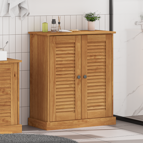 Gabinete de Baño con almacenamiento Marrón miel 68 x 34 x 80 cm D