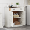 Gabinete de Baño Blanco 68 x 34 x 80 cm Madera maciza de pino 4