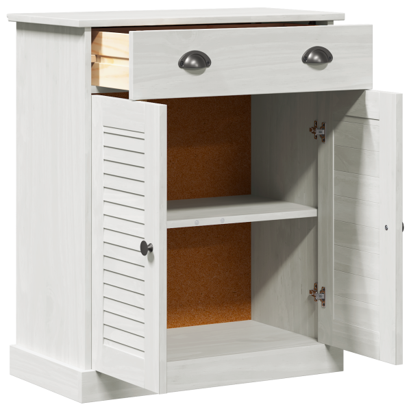 Gabinete de Baño Blanco 68 x 34 x 80 cm Madera maciza de pino M 5