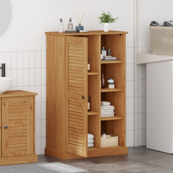 Gabinete de Baño Marrón miel 68 x 34 x 110 cm M 4