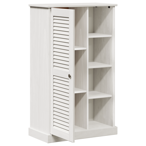 Gabinete de Baño Blanco 68 x 34 x 110 cm Madera maciza de pino M 5