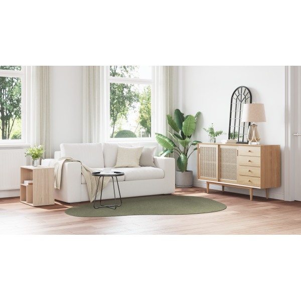 Alfombra HUARTE de pelo corto. suave y lavable. verde bosque 160x230 cm M 4