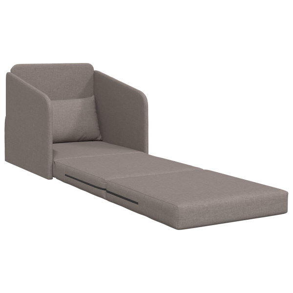 Sofá cama 2 en 1 Taupe 65x80x83 cm Tela M 4