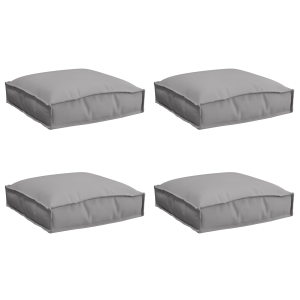 Cojines de Pallet para asiento 4 pcs Gris 40x40x8 cm Tela Oxford H