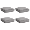Cojines de Pallet para asiento 4 pcs Gris 40x40x8 cm Tela Oxford 2