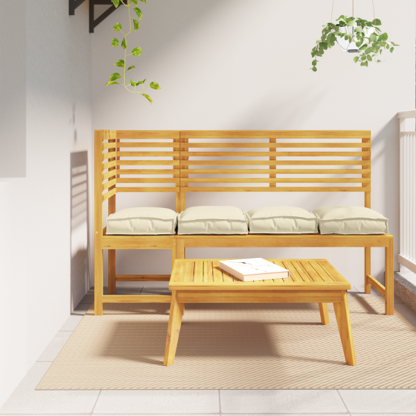 Cojines de Palet para Asiento 4 pcs Crema 40x40x8 cm Tejido Oxford D