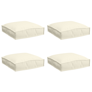 Almofadas de palete para assento. 4 pcs. creme. 40x40x8 cm. tecido oxford H