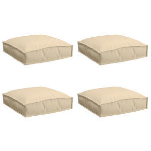 Cojines Pallet para asiento 4 pcs Beige 40x40x8 cm Tejido Oxford H