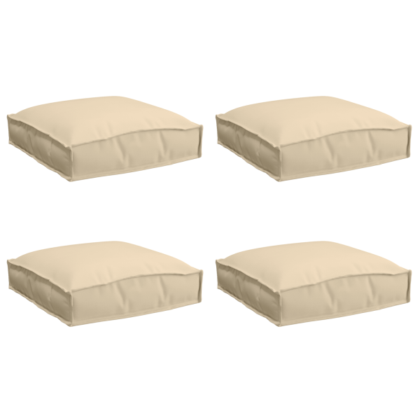 Cojines Pallet para asiento 4 pcs Beige 40x40x8 cm Tejido Oxford M 2