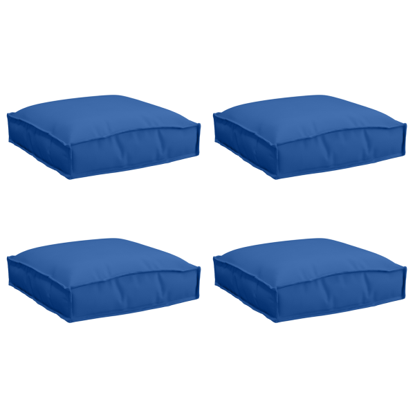 Cojines de palet para asiento 4 pcs Azul real 40x40x8 cm Tela Oxford M 2