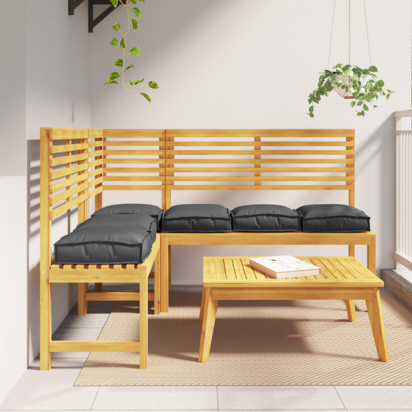 Cojines de Pallet para asiento 6 pcs Negro 40x40x8 cm Tela Oxford D