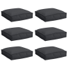 Cojines de Pallet para asiento 6 pcs Negro 40x40x8 cm Tela Oxford 2
