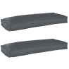 Almofadas para Palete para Banco 2 pcs Antracite 100x40x8 cm Tecido Oxford 1