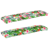 Almofadas para Palete para Banco 2 pcs Selva Tropical 150x40x8 cm Tecido Oxford 1