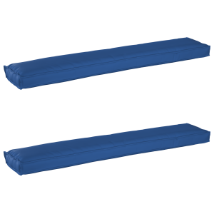 Almofadas de Palete para Banco 2 pcs Azul Royal 200x40x8 cm Tecido Oxford H
