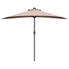 Parasol de jardín Taupé 294 x 150 x 223 cm tela 5