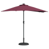 Parasol de jardín Rojo burdeos 294 x 150 x 223 cm tela 3