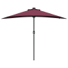 Parasol de jardín Rojo burdeos 294 x 150 x 223 cm tela 5