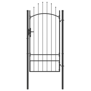 Puerta de jardín Gris 200 x 100 cm 100 x 200 cm Acero H