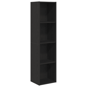 Gabinete de Livro/TV Carvalho Preto 36x30x143 cm H
