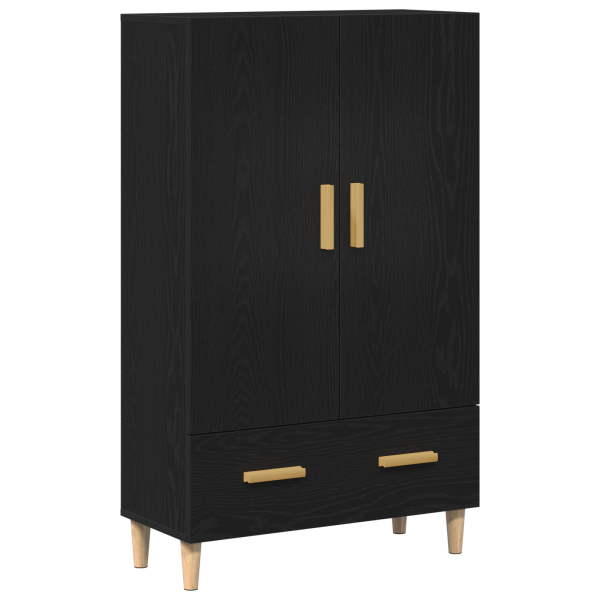 Highboard  em Carvalho Preto. 70x31x115 cm. Feito de Madeira Derivada M 2