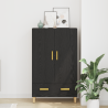 Highboard  em Carvalho Preto. 70x31x115 cm. Feito de Madeira Derivada 4