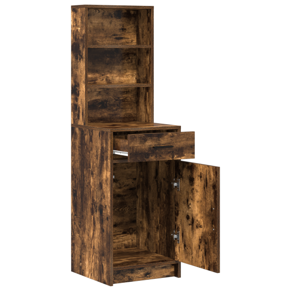 Gabinete Alto en Roble Ahumado. 40x41x135 cm. Hecho de Madera Elaborada M 5
