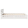 Estrutura de cama com gavetas 120x190 cm pinho maciço branco 5