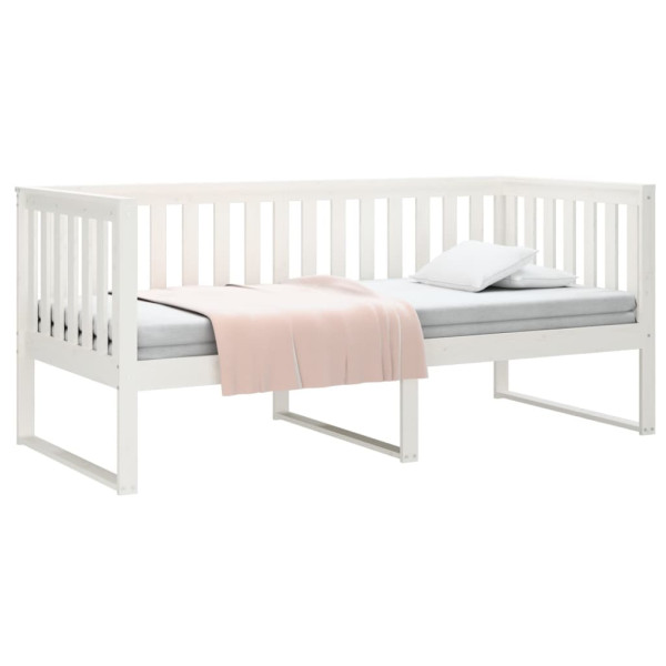 Sofá-cama sem colchão 90x200 cm madeira de pinho maciça branco M 3