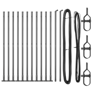 Set de Posts de Cerca  Set de 26 Gris Concreto 3.2 x 3.2 x 78.5 cm H