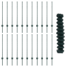 Cerca de Eslabones de Cadena  con 22 postes en U Verde 1x25 m Acero 5