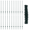 Cerca de Cadena con 22 Postes en U Verde 1.2x25 m Acero 5