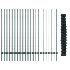 Cerca de Malla de Cadena  con 22 Postes U Verde 1.6x25 m Acero 5