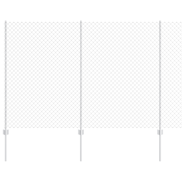 Cerca de Eslabones de Cadena  con 20 postes en plata 1.6x10 m acero M 2
