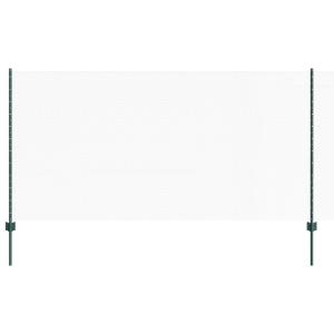Postes de Cerca 5 pcs U-Channel Verde 120 cm Acero.  Cerca Hexagonal Verde 1.2x10 m Acero H